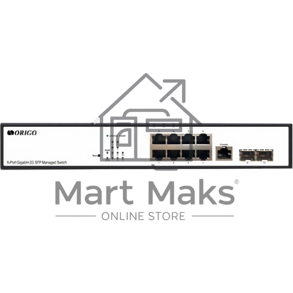 Коммутатор Managed L2 Switch 8x1000Base-T, 2x1000Base-X SFP, RJ45 Console, 19