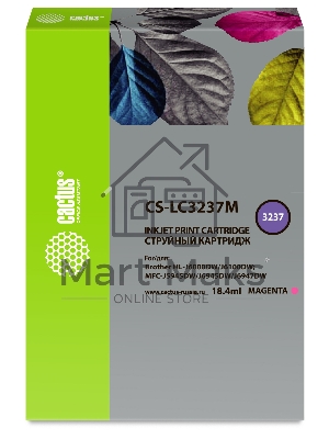 Картридж струйный Cactus CS-LC3237M пурпурный (18.4 мл) для Brother HL-J6000DW/J6100DW