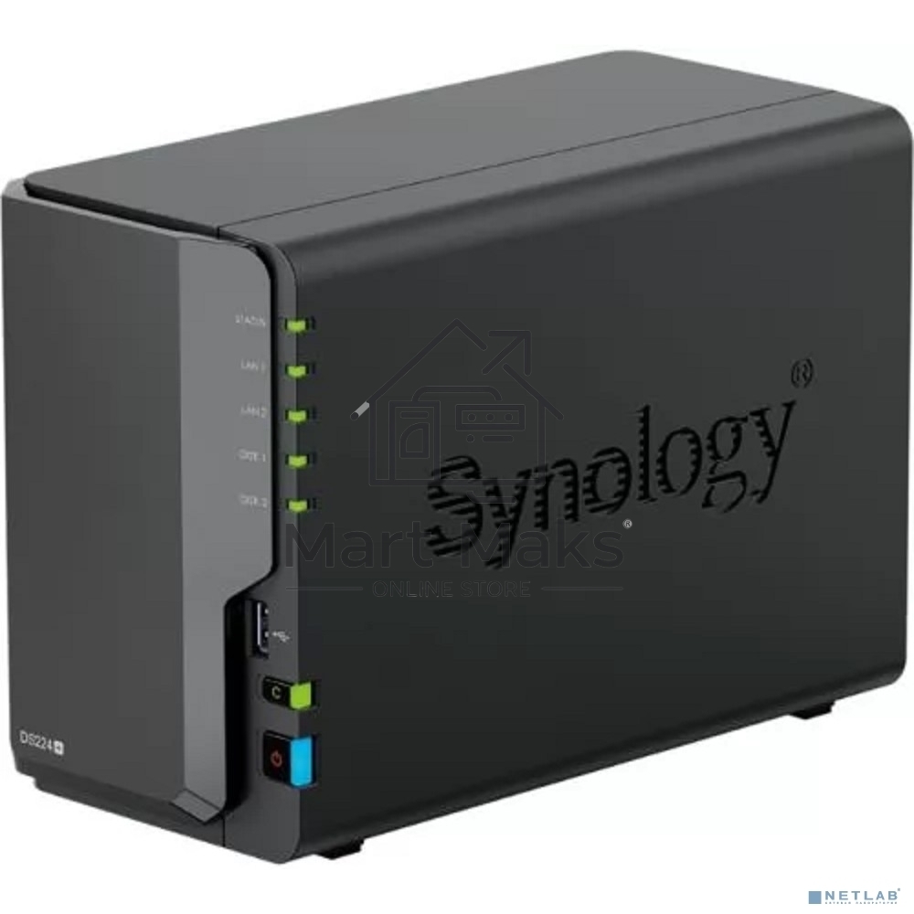 СХД настольное исполнение SYNOLOGY 2BAY NO HDD DS224+