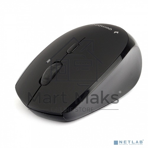 Мышь беспроводная Gembird MUSW-354 черный, 1600 dpi, радиоканал, USB, кнопки - 4