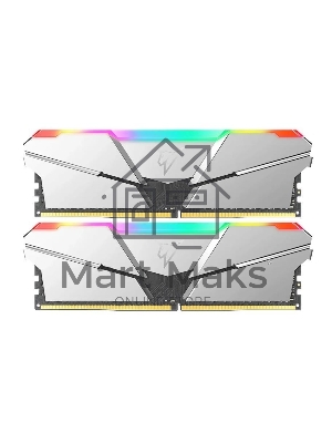Оперативная память NETAC Shadow, DDR4, 16Gb (2x8Gb), 3200MHz, CL14, DIMM, с радиаторами, RGb, серебристый