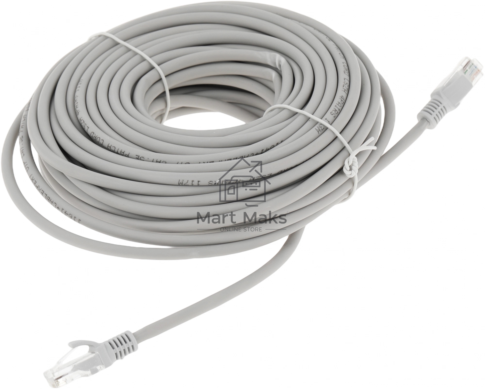 Патч-корд Premier PP31-20M-LSZH 1Гбит/с UTP 4 пары cat.5E CCA molded 20м серый RJ-45 (m)-RJ-45 (m)