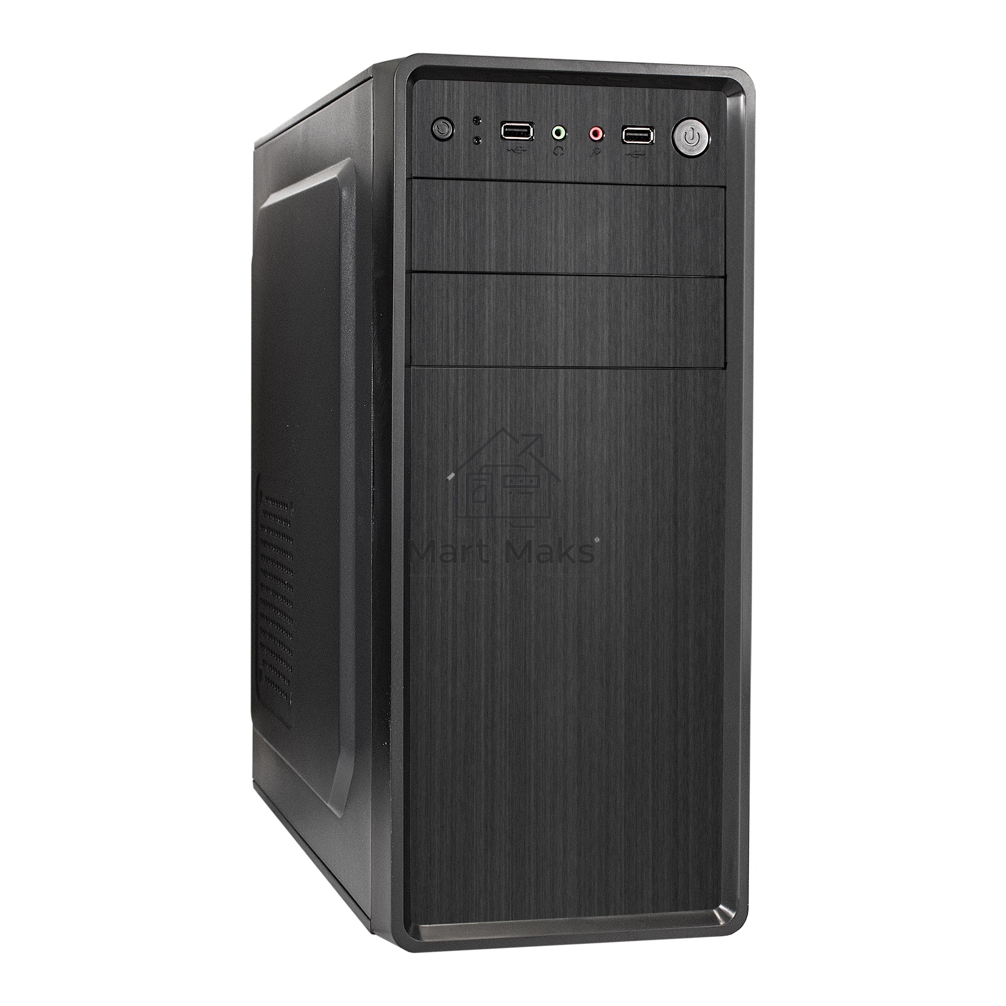 Компьютерный корпус Miditower ExeGate XP-401 Black, ATX, <без БП>, 2*USB, Audio