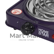 Плита настольная электрическая Homestar HS-1103 сапфир, 1 кВт, ТЭН, конфорки - 1, эмаль, поворотные переключатели