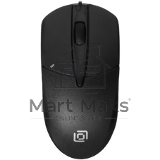 Мышь проводная Oklick 275M черный, 1000 dpi, USB, кнопки - 3