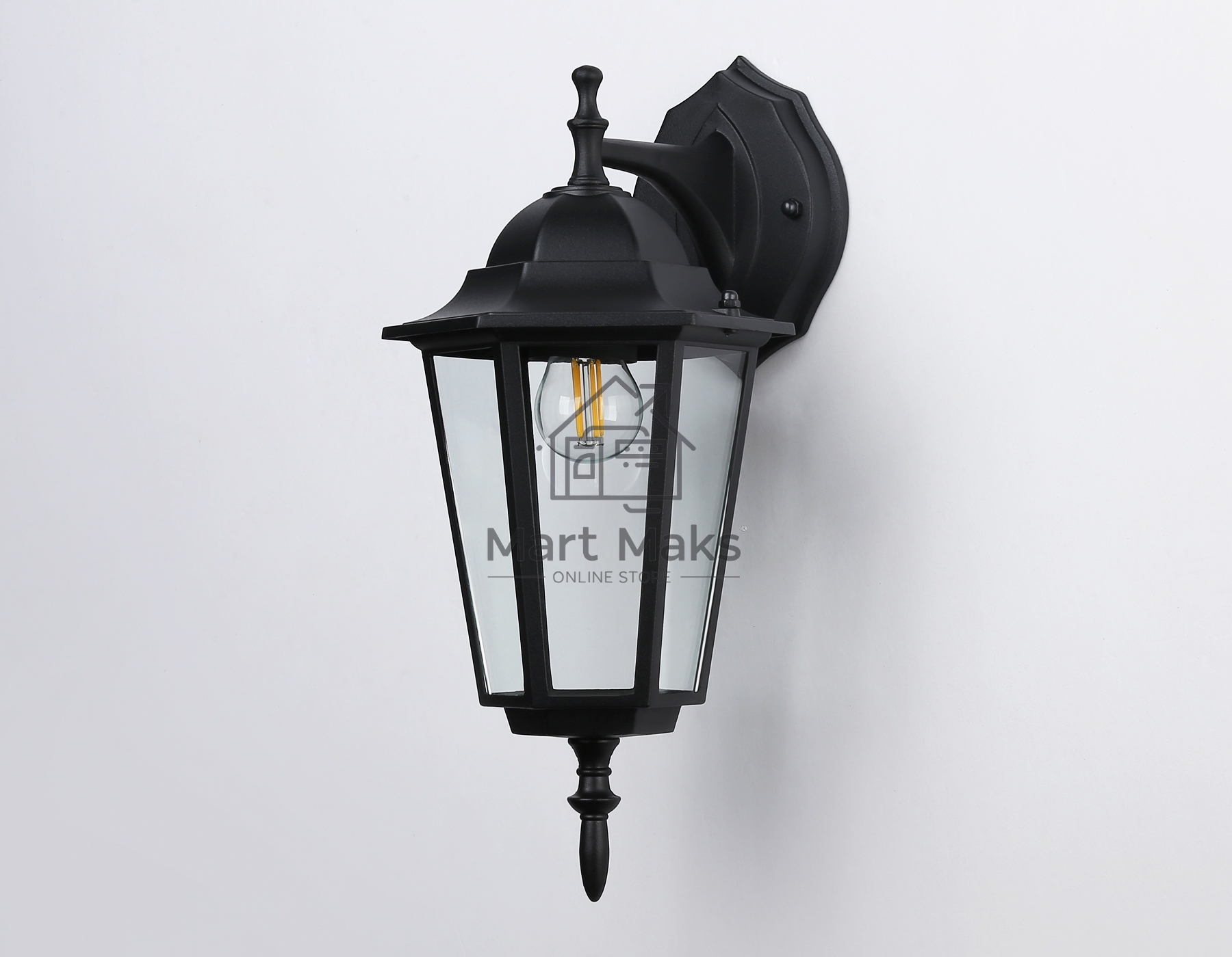 Уличный настенный светильник Ambrella light ST2018 BK/CL черный/прозрачный IP54 E27 max 40W 360*150*210