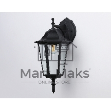 Уличный настенный светильник Ambrella light ST2018 BK/CL черный/прозрачный IP54 E27 max 40W 360*150*210