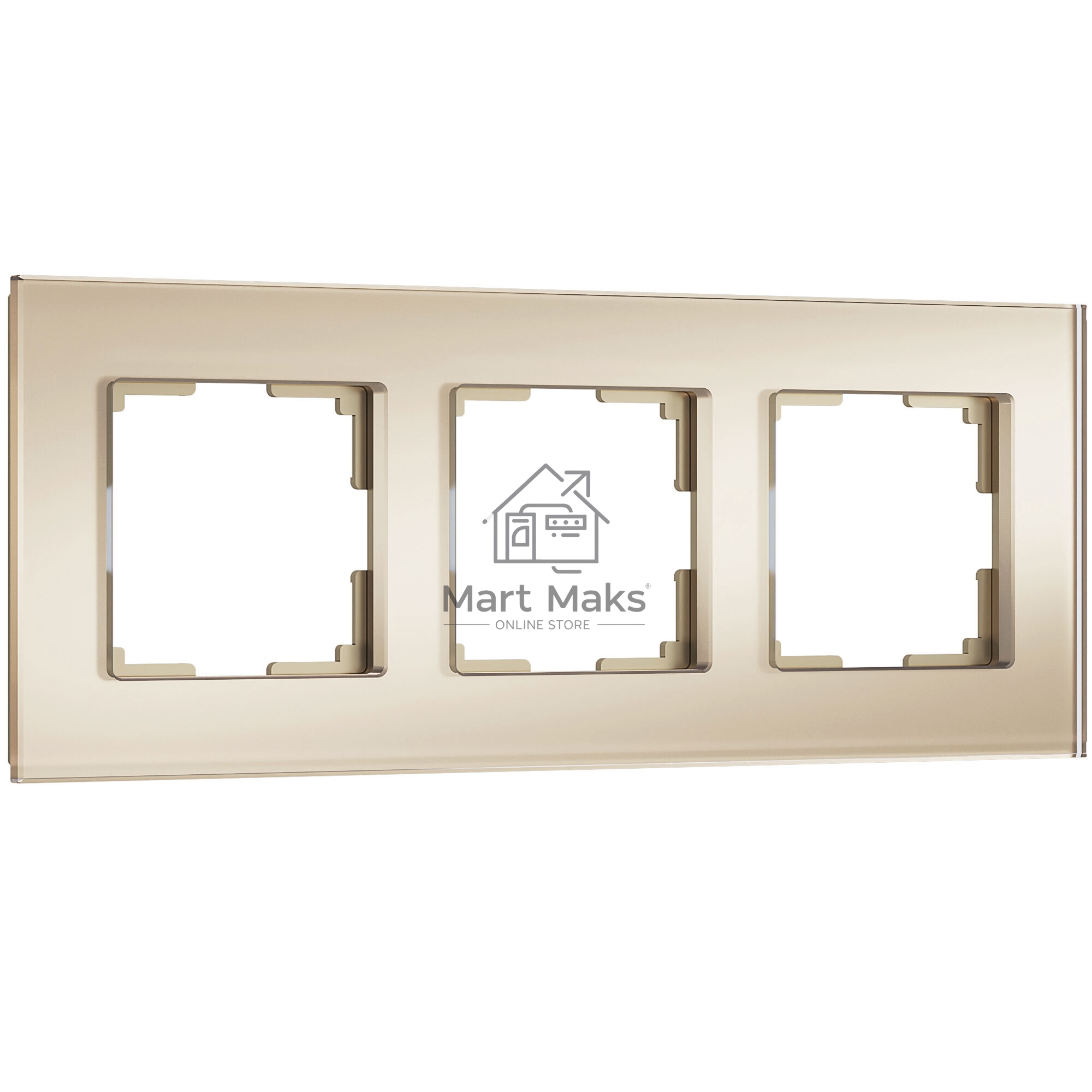Рамка на 3 поста Senso (шампань, стекло soft-touch) W0033111
