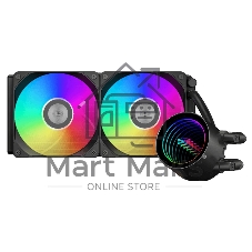 Система жидкостного охлаждения PCCOOLER DA240 V2, 240 мм, 2x120 мм, ARGB, 270 Вт