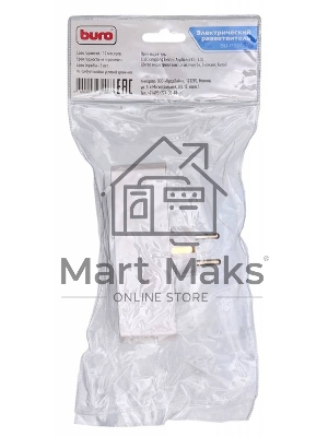 Сетевой разветвитель Buro BU-PS3G-W (3 розетки) белый (пакет ПЭ)