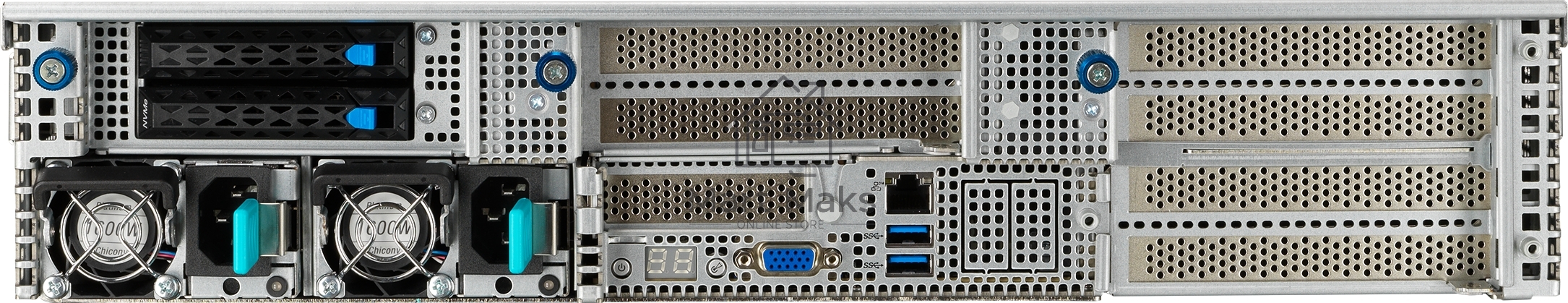 Серверная платформа Asus RS720A-E11-RS12 3x SFF8643 + 4x Slimx8 NVME + 4x Slimx4(NVME) on the backplane, support 8xNVME to motherboard, 1x OCP 3.0, 2x 10GbE (Intel x710), 2x 1600W