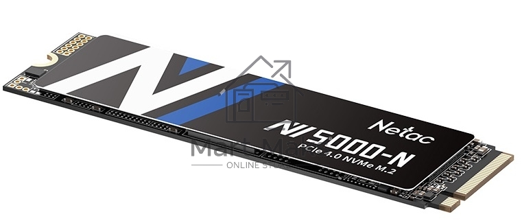 Накопитель SSD Netac NV5000-N, 1Tb, M.2 2280, PCIe 4.0 x4, NVMe, R/W 4800/4600, с радиатором