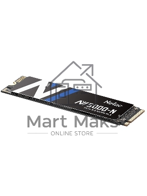 Накопитель SSD Netac NV5000-N, 1Tb, M.2 2280, PCIe 4.0 x4, NVMe, R/W 4800/4600, с радиатором
