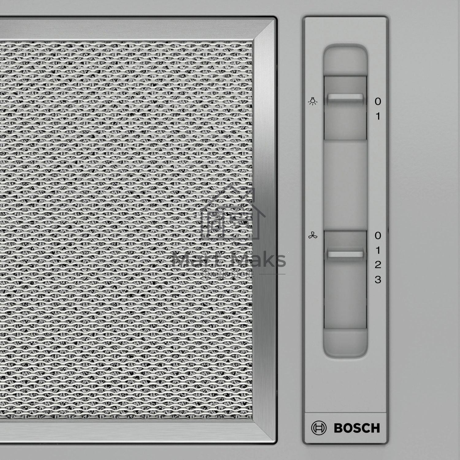 Вытяжка встраиваемая Bosch DLN52AC70 нержавеющая сталь, 53.4 см, 302 куб. м/ч, 54 дБ