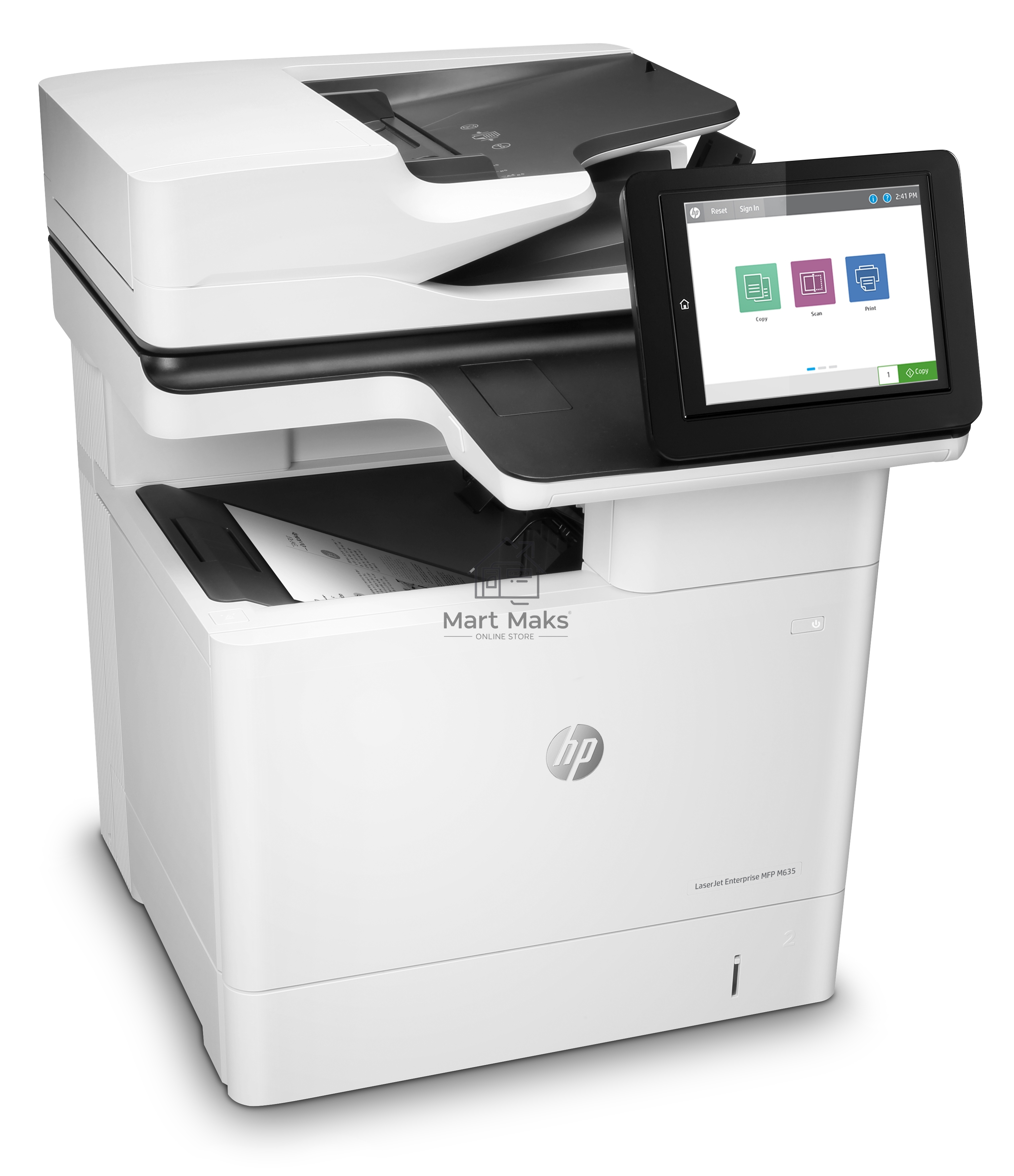 МФУ HP LaserJet Enterprise MFP M635h (A4, принтер/копир/сканер, 1200dpi, 61ppm, 1.5Gb+HDD500Gb, DADF150, Duplex, Lan, USB) (7PS97A)