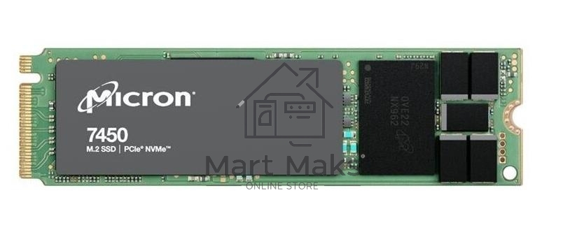 Накопитель SSD Micron 7450 PRO, 480GB, M.2(22x80mm), NVMe, PCIe 4.0 x4, 3D TLC, R/W 5000/700MB/s, IOPs 280 000/40 000, TBW 800, DWPD 1 (12 мес.)