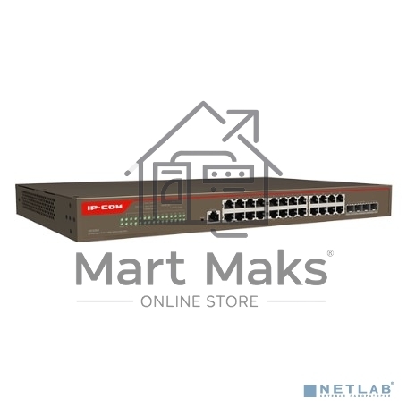 Коммутатор управляемый в стойку, 24*1Gbit RJ45, 4*SFP 10Gbit,  console port IP-COM G5328X