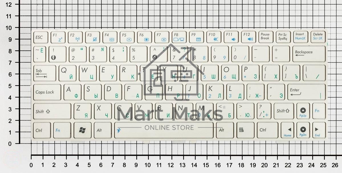 Клавиатура для ноутбука Asus Eee PC 1000 1000H 1000HD белый