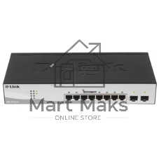 Коммутатор D-Link DGS-1210-10/F1A, 8×1 Гбит/с + 2×1 Гбит/с SFP, настраиваемый