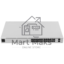 Коммутатор USW-Pro-24-POE-EU Ubiquiti UniFi Switch Pro 24 PoE 16x GLAN PoE+, 8x GLAN PoE++ (до 64 Вт на порт), 2x SFP+, раздает до 400 Вт