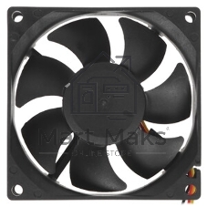 Вентилятор для корпуса Gembird D8025HM-3 черный 80мм 2600rpm 30.5db 3-pin