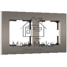Рамка на 2 поста Slab (бронза софт) W0022963
