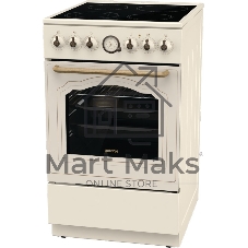 Плита электрическая Gorenje GECS5B70CLI бежевый, конфорок 4 электрических, духовка 70 л, 50 см x 85 см x 59.4 см