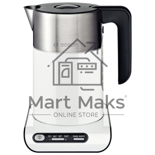 Чайник электрический Bosch TWK8611P 1.5л. 2400Вт белый/серебристый (корпус: нержавеющая сталь)