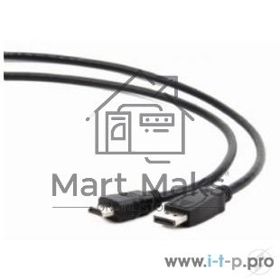 Кабель Cablexpert DisplayPort->HDMI, 7.5м, 20M/19M, черный, экран, пакет 