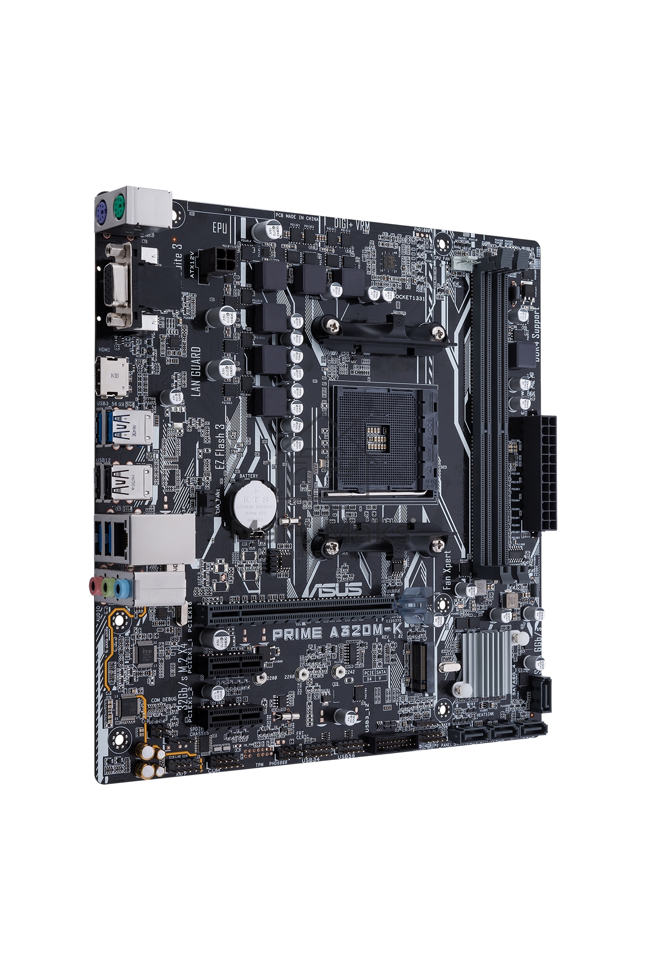 Материнская плата Asus PRIME A320M-K Soc-AM4 AMD A320 2xDDR4 mATX AC`97 8ch(7.1) GbLAN RAID+VGA+HDMI