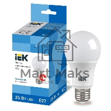 Лампа cветодиодная LED A80 шар 25Вт 230В 6500К E27 IEK LLE-A80-25-230-65-E27