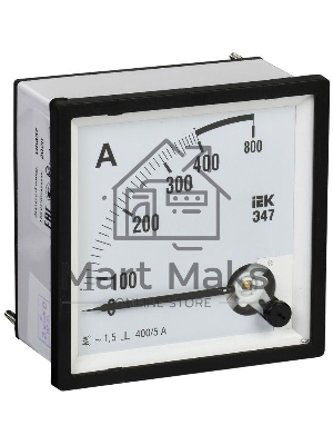 Амперметр Э47 72х72мм 400/5А кл. точн. 1.5 ИЭК IPA10-6-0400-E