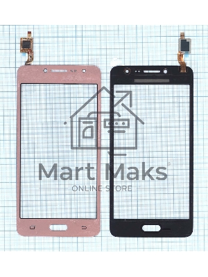Сенсорное стекло (тачскрин) для Samsung Galaxy J2 Prime SM-G532 розовое