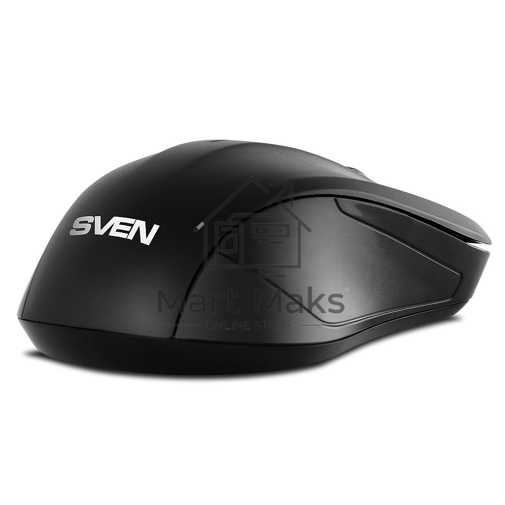 Мышь беспроводная SVEN RX-270W черный, 1600 dpi, радиоканал, USB, кнопки - 4