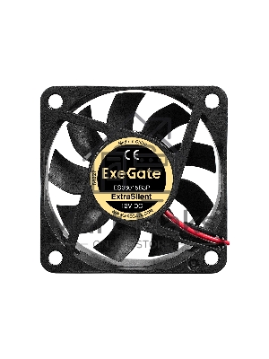 Вентилятор для корпуса ExeGate ExtraSilent ES06015B3P черный, 60 мм, 2500 об/мин, 17 дБ, 3 pin