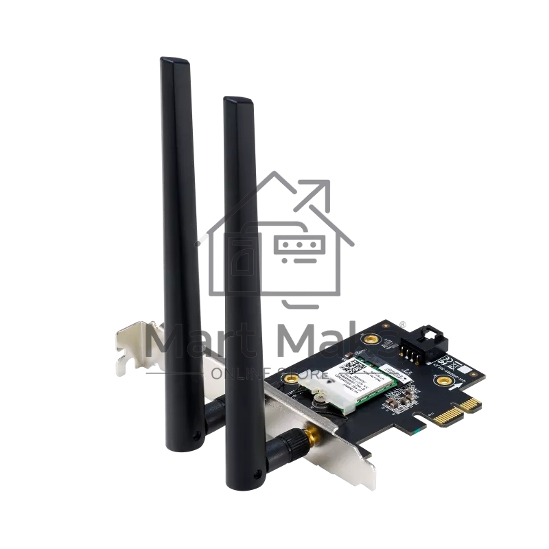 Сетевой адаптер ASUS PCE-AX1800 WIFI 802.11ax, 2402 + 574Mbpsб PCI-E Adapter, 2 антенны; 90IG07A0-MO0B00