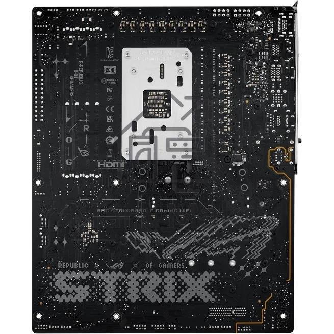 Материнская плата ASUS ROG STRIX B850-E GAMING WIFI, AM5, AMD B850, 4xDDR5, 4xSATA, 5xM.2, 1xPCI-E 5.0 x16, 1xPCI-E 4.0 x16, 1xRealtek 5Gb Ethernet, 1xUSB-C 4, 1xUSB-C 20Gbps, 6xUSB-A 10Gbps, 4xUSB-A 2.0, 3x3.5 мм, 7.1, ATX