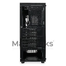 Компьютерный корпус без блока питания HSPD M530, Mesh Mid Tower, Black, TG, 0.4 SPCC, no fans ATX, mATX, mITX 155/290/200mm 2x2.5