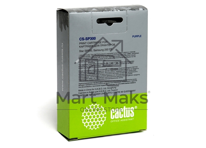 Картридж матричный Cactus CS-SP300 фиолетовый (1 800 000 знаков) для Star SP300/Samsung 250 FR