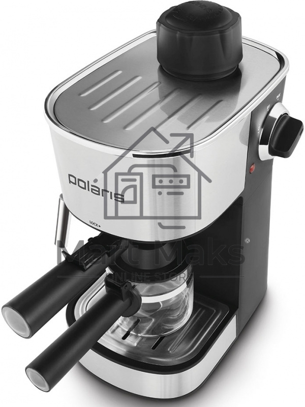 Кофеварка Polaris PCM 4008AL 800Вт нержавеющая сталь/черный