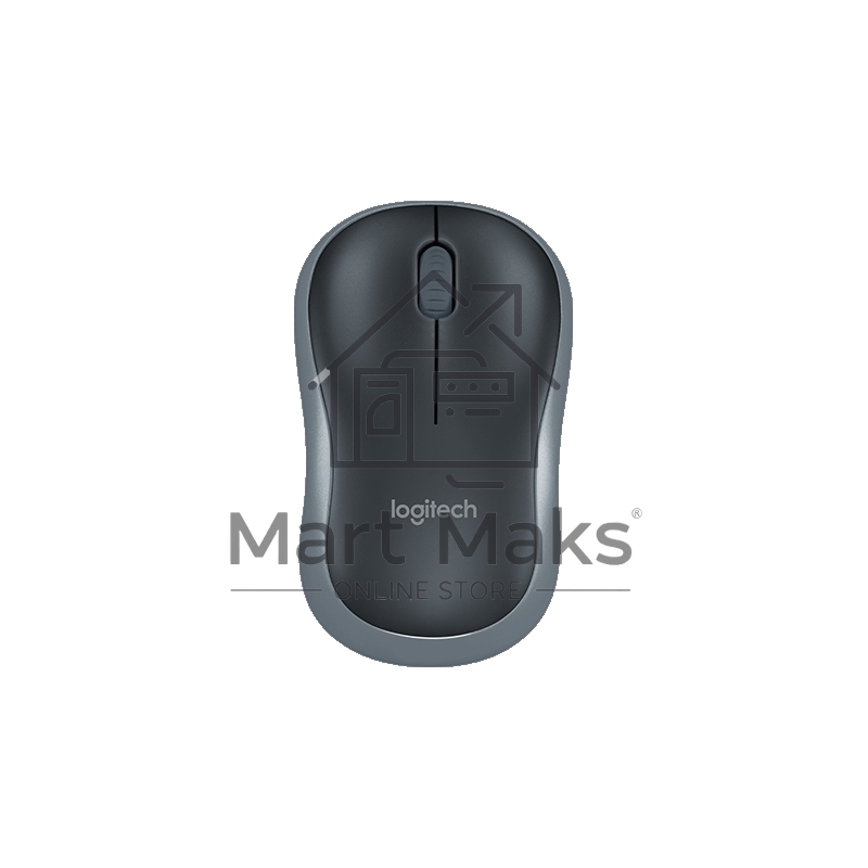 Мышь беспроводная Logitech M185 серый/черный, 1000 dpi, радиоканал, USB, кнопки - 3