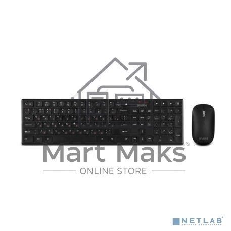 Беспроводной набор Sven ножничная клавиатура + мышь KB-C2550W черный (109 кл.,12Fn, 1000DPI, 2+1 кл.)