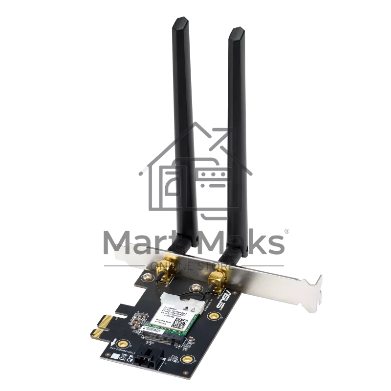 Сетевой адаптер ASUS PCE-AX1800 WIFI 802.11ax, 2402 + 574Mbpsб PCI-E Adapter, 2 антенны; 90IG07A0-MO0B00
