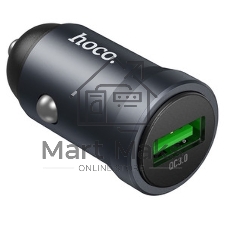 Автомобильное зарядное устройство Hoco, 18Вт, USB, Z62, металлический серый, коробка