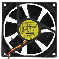 Вентилятор для корпуса Gembird FANCASE/BALL-3100 черный, 80 мм, 3100 об/мин, 38.65 дБ, 3 pin