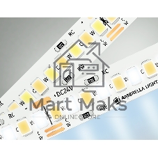 Светодиодная лента Ambrella light GS4151 2835 240Led/ 18W m/ 24V IP20 CCT 3000-6500K/5000*10*1.2mm (3 конт.)