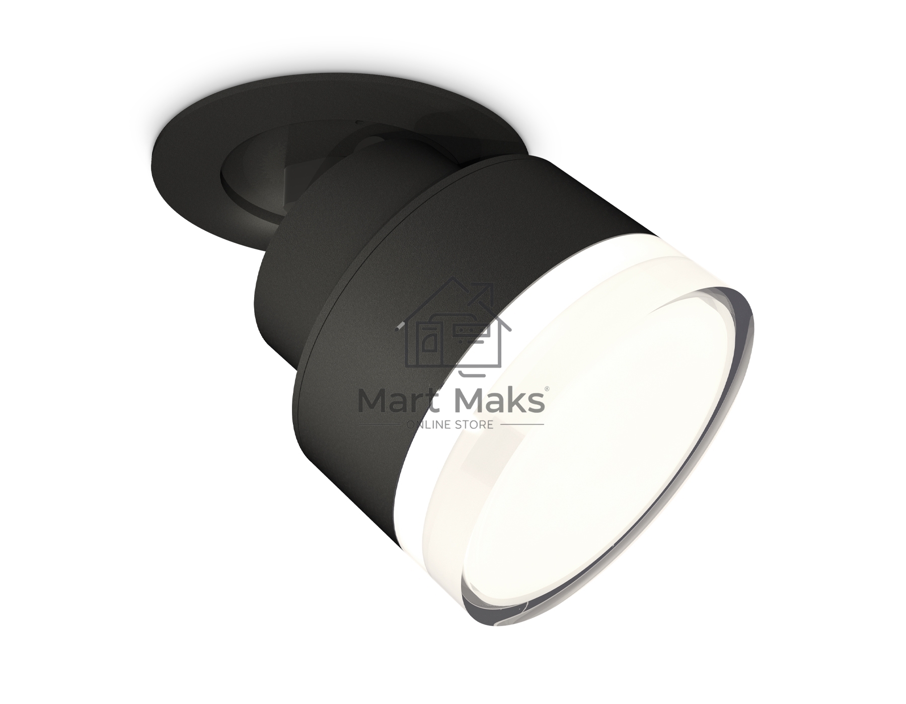 Светильник Ambrella Light XM8102528 SBK/FR/CL черный песок/белый матовый/прозрачный GX53 (A2242, A2106, C8102, N8399)