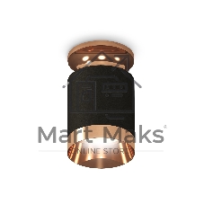 Светильник Ambrella Light XS6302180 SBK/PPG черный песок/золото розовое полированное MR16 GU5.3 (N6906, C6302, N6135)