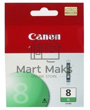 Картридж струйный Canon CLI-8G (0627B001) зеленый (13 мл.) для Canon PIXMA 6500, Pro 6000, Pro 9000, Pro 9000 Mark II