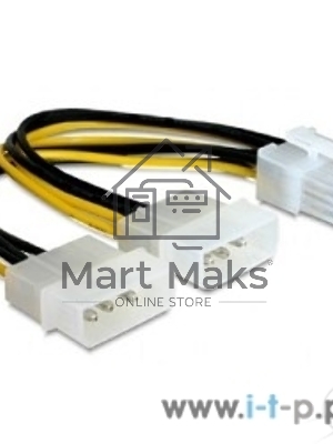 Разветвитель питания Gembird CC-PSU-81, 2хMolex->PCI-Express 8pin, для подключения в/к PCI-Е (8pin) к б/п ATX